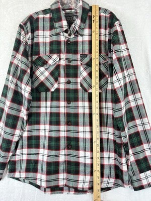 Dixxon Flannel Medium Mens Long Sleeve Snap On Tools Collab Green Plaid