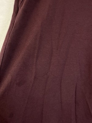 J Jill Pants Small Tall Burgundy Pure Jill Affinity French Terry Pull On *Flaw