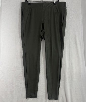 Torrid Faux Leather Leggings Size 2 18/20 Khaki Green Plus Size Womens Pull On