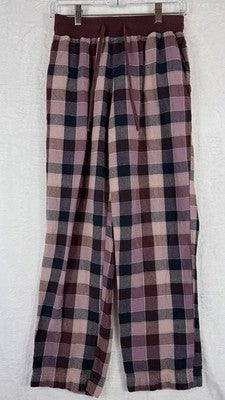 LL Bean XS Pajama Pants Womens Purple Plaid Flannel