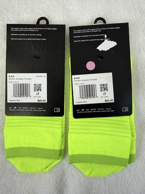 Nike Spark Running Socks No Show Lot 2 Pairs Men 8-9.5 Women 9.5-11 Large New