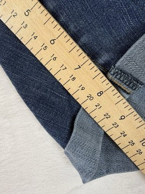 Levis Bermuda Shorts Women 14 32 Blue Levi Strauss Signature Roll Cuff