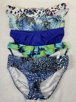Venus Bikini Bottom Size 4 Womens Small Lot 5 Swim Bottoms Blue Swimsuit