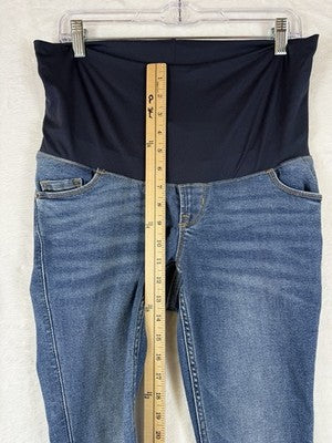 Old Navy Maternity Jeans 4 Short Full Panel Skinny Blue Womens