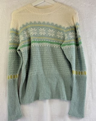J Crew Fair Isle Sweater Women Medium Alpaca Merino Wool