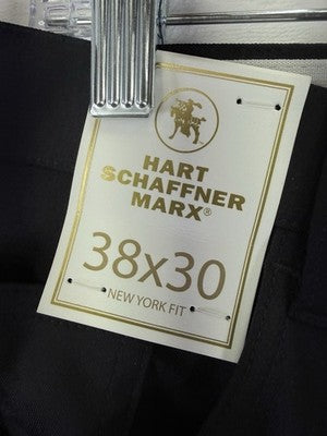 Hart Schaffner Marx Luxury Performance Pants 38x30 Black Golf Mens New NWT