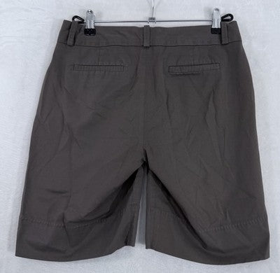 Banana Republic Martin Fit Shorts Size 4 Womens Brown 9” Inseam Cotton Blend
