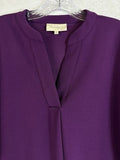 Melloday Top XL Purple Short Sleeve Blouse Womens