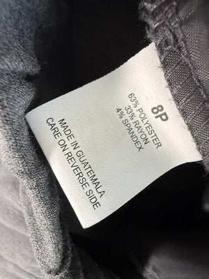 Briggs New York Pants 8 Petite Back Elastic Waist Gray 8P Pull On Womens