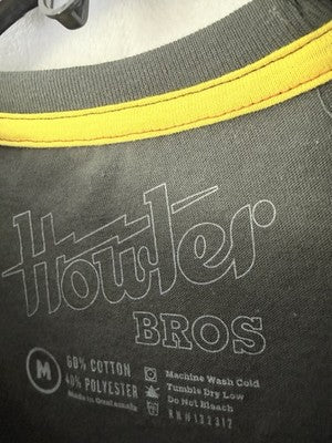 Howler Brothers Medium T Shirt Pocket Tee Pelican Postage Antique Black Gray New
