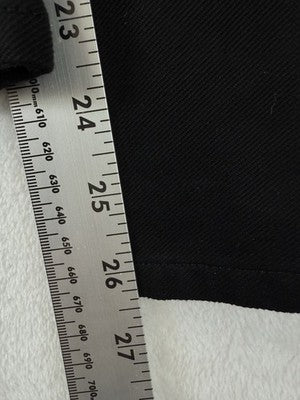 Talbots Lexington Pants 12 Black Textured Point Knit Gold Buttons Womens