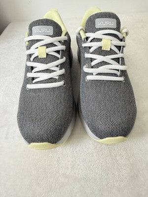 Kuru Shoes Womens 7.5 Wide Flex Via Dove Gray Sneakers Plantar Fasciitis New