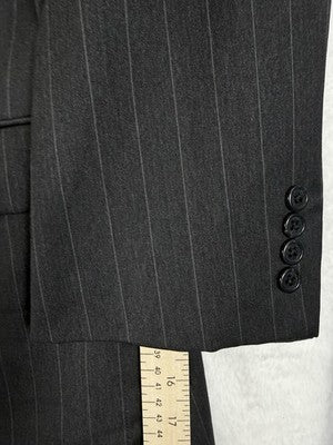 Jos A Bank Blazer 43r Wool Mens Charcoal Gray Pinstriped Jacket Gordon