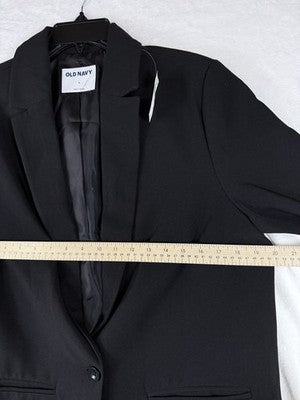 Old Navy Blazer Women Large Black Jacket Classic Stretch New NWT