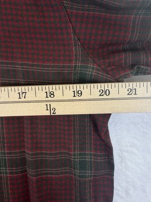 Woolrich Shirt Womens 10 Vintage Red Plaid Button Up Long Sleeve