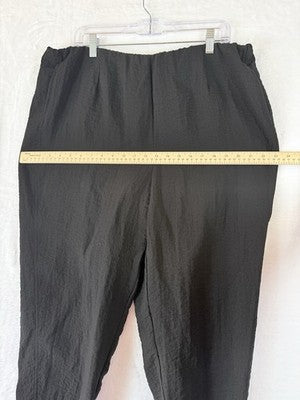 Habitat Clothes To Live In XL Cropped Pants Black Artsy Art To Wear Womens