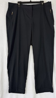 Lane Bryant 18 20 Dress Pants Black Plus Size Women Stretch Zip Pockets