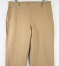 Quince Ultra Stretch Ponte Straight Leg Pant Large Pecan Brown Pull On Womens