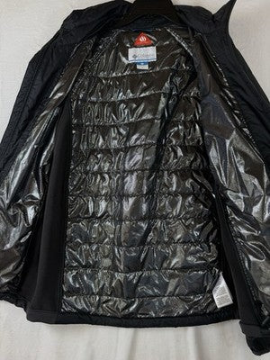 Columbia Jacket Men Medium Omni Heat Black Puffer Fill Zip Lightweight