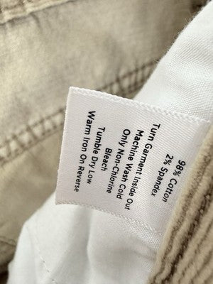 Talbots Corduroy Straight Leg Pants 14W Tan Beige Heritage Fit Womens
