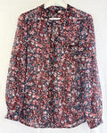 Kut From The Kloth Tops Small Long Sleeve Floral Sheer Button Up Womens