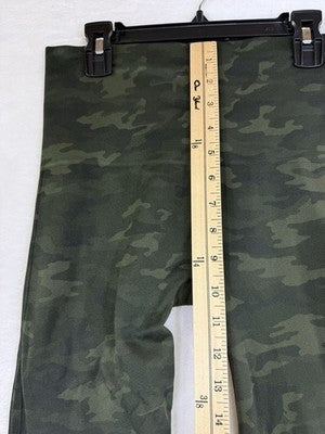 SPANX Leggings Large Look At Me Now High Waisted Green Camo Womens Slimming