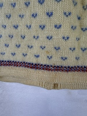 Carroll Reed Wool Cardigan Small Womens Vintage Fair Isle 70s 80s