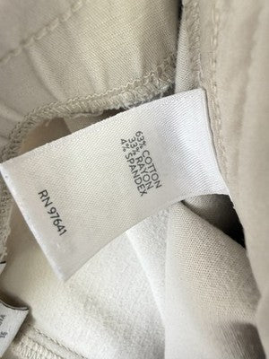 J Jill Essential Cotton Stretch Pants 16 Tan Beige Pull On Pockets Womens