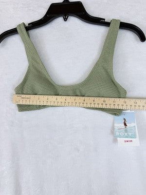 Roxy Bikini Top XS Womens Green Bralette Swim Swimwear New NWT