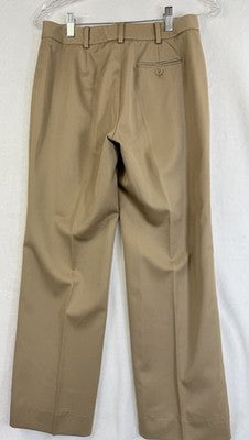 Brooks Brothers Caroline Fit Pants 4 Petite Beige Wool Straight Leg *FlawRead