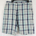 Brooks Brothers Shorts 33 Mens India Madras Plaid Blue 10.5” 100% Cotton
