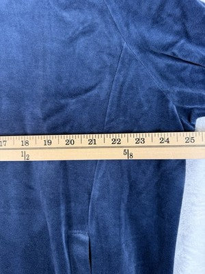 Talbots 3X Petite Jacket Velour Full Zip Blue 3XP Plus Size Womens New NWT