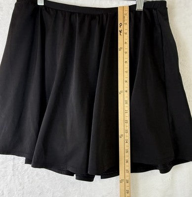 Torrid 2 Skort Black Stretch Pull On Plus Size Womens 2X