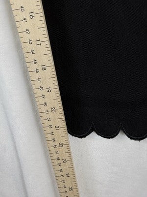 Women With Control Capri Pants Small Petite Scallop Hem Denim Jeans Black New