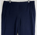 Chicos Size 2.5 Pants Ankle Ponte Pull On Navy Blue Knit Womens Large