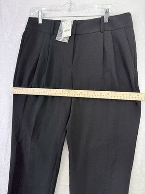 J Crew Crop Pants Women 8 Black Pleated Cropped High Rise New NWT