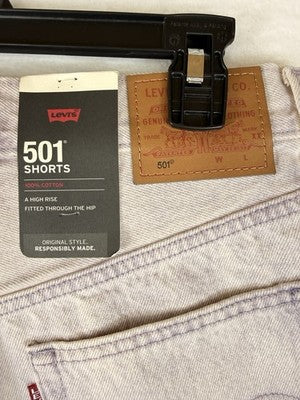 Levis 501 Shorts Women 26 Purple Cut Off Button Fly New NWT