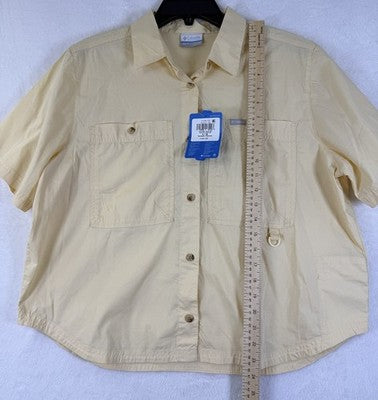 Columbia Shirt Women Large Top Brea Falls Short Sleeve Hiking Fishing New NWT