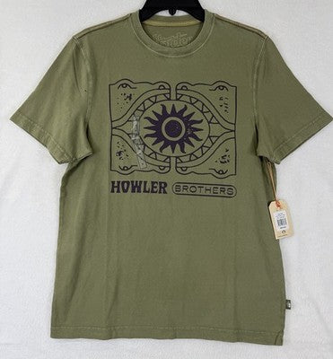 Howler Brother T Shirt Small Green Mens El Sun Drinker Short Sleeve New NWT