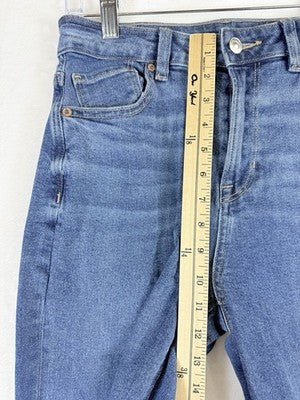 American Eagle Mom Jeans Size 4 Blue Denim High Waist