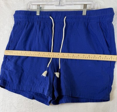 Old Navy Dimension Shorts XL Blue High Rise Cotton Gauze Blue Drawstring Women