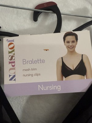 Joyspun Nursing Bra Small Black Maternity Womens Mesh Wireless NWT