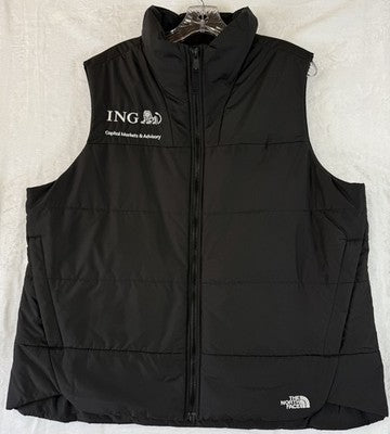 The North Face Puffer Vest Womens XXL ING Finance Company Logo Black