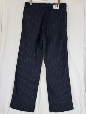 Gap 90s Loose Wool Blend Pants 31x30 Mens Navy Blue Trousers 365 Pleated New NWT
