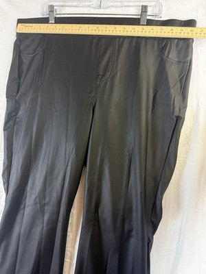 Torrid Faux Leather Pants 3 Black Flare Womens Plus Size 3X Pull On