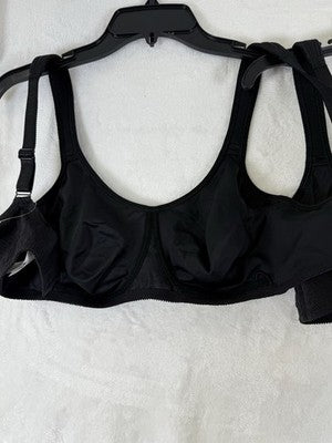 Ameona Bra 38C Mona Mastectomy Black Wire Free Wireless NWT