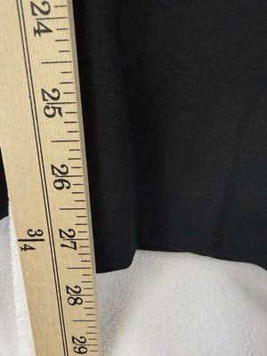 J Jill Pants Large Petite Ponte Slim Leg Black Knit Pull On Pockets Womens