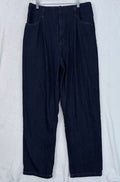 Uniqlo Jeans Womens 10 Relaxed Fit Tapered High Rise Dark Blue Denim