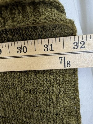 J Jill Wrap Sweater Green Scarf Knit Womens Cotton Cardigan One Size