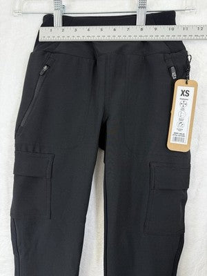 Avalanche XS Black Cargo Pants High Waist Stretch Womens NEW